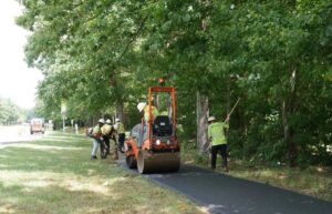 asphalt paving a walkway