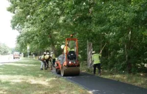 asphalt paving a walkway