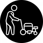 Worker Marking Pavement Icon